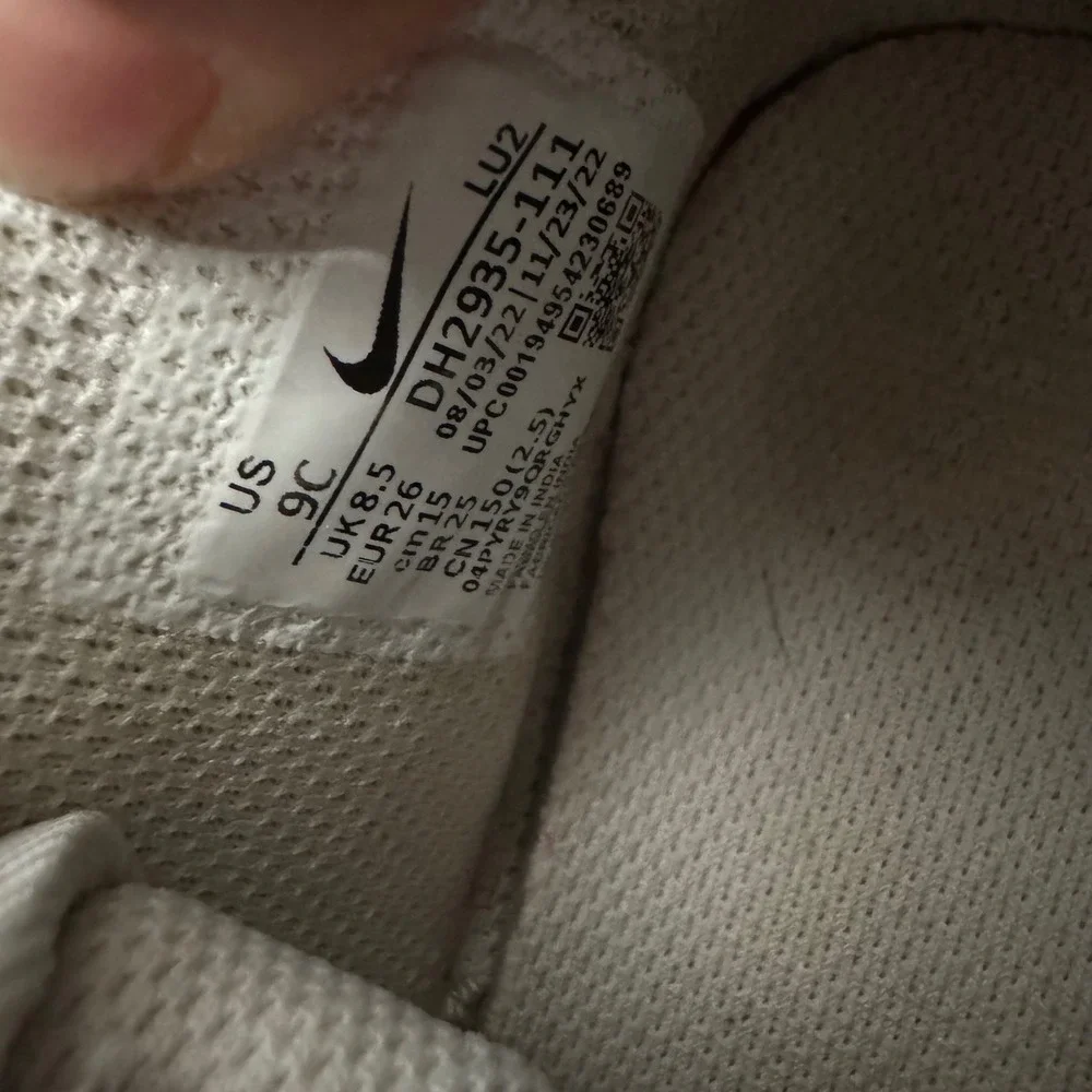 Nike Air Force 1 Mid Toddler 9C White Leather Sneakers DH2935-111